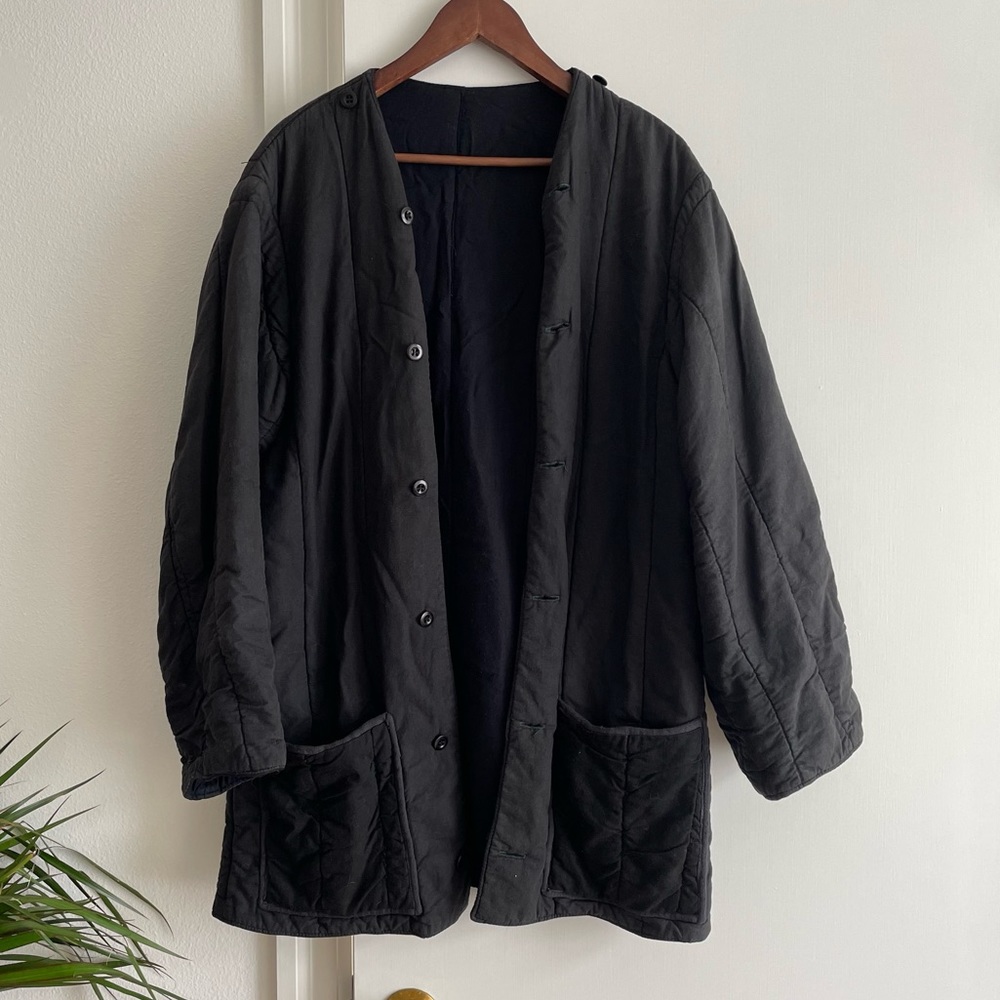Black Cotton Vintage Chore Jacket O/S Intentionally Blank